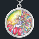 COLLIER TITANIE<br><div class="desc">Peinture acrylique Whimsical,  colorée sur toile avec feuille d'or et d'argent inspirée du "Un rêve de nuit d'été" de Shakespeare.(c) par Bulgan Lumini.</div>