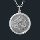 Collier Trinacria sicilien en argent<br><div class="desc">Trinacria sicilien en argent</div>
