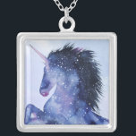 Collier Univers Unicorne - Cosmique<br><div class="desc">Unicorn Universe IV par Grace Popp. Dispose d'une licorne posant avec un design galactique et cosmique.</div>