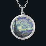 Collier Vincent Van Gogh La Nuit étoilée<br><div class="desc">Vincent Van Gogh La Nuit Étoile. Il s'agit d'un ancien chef-d'oeuvre du peintre-maître néerlandais Vincent Van Gogh était un peintre impressionniste de poste hollandais. Paysage nocturne. Il y a un arbre au premier plan. La ville est au milieu. Montagnes dans l'arrière - plan. Il y a une lune dans le...</div>