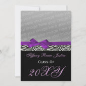 collier violet Graduation photo Invitation (Devant)
