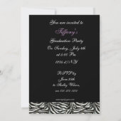 collier violet Graduation photo Invitation (Dos)