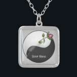 Collier Yin Yang Rose<br><div class="desc">Collier Rose Yin Yang, vêtements, t-shirts Yin Yang, Mariage, cadeaux de Saint Valentin, cadeaux de Saint Valentin par ArtMuvz Illustration. POUR PERSONNALISER, ajoutez votre nom ou ajoutez du texte à la place. Préparez-vous pour la Saint Valentin avec nos cadeaux festifs et nos vêtements romantiques! Parfait pour les fêtes de Saint-Valentin...</div>
