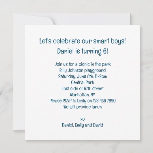 Collies frontalières, Carte d'anniversaire de chie (Dos)