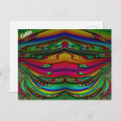 COLLIN ~ 3D Fractal Design Pattern ~ Multicolor Briefkaart (Voorkant / Achterkant)