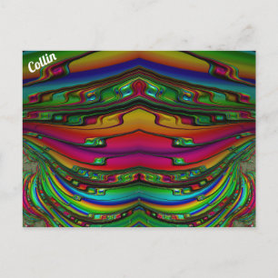 COLLIN ~ 3D Fractal Design Pattern ~ Multicolor Briefkaart