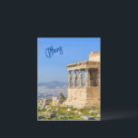 Colline de l'Acropole Athènes Carte postale – Grèc<br><div class="desc">Colline de l'Acropole Athènes Carte postale – Souvenir de voyage Grèce antique | Vue sur les ruines du Parthénon</div>