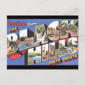 Collines noires carte postale ancienne du Dakota d (Devant)