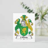 Collings Family Crest Briefkaart (Staand voorkant)