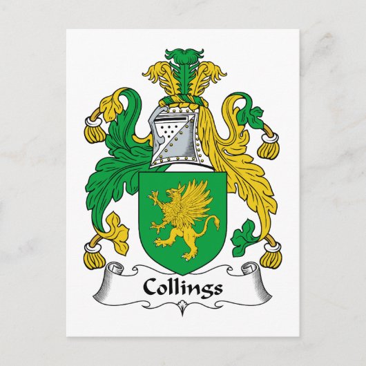 Collings Family Crest Briefkaart (Voorkant)