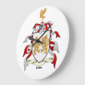 Collins Famille Crest Heraldry Horloge murale (Angle)