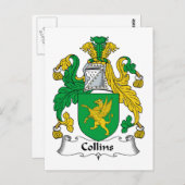 Collins Family Crest Briefkaart (Voorkant / Achterkant)