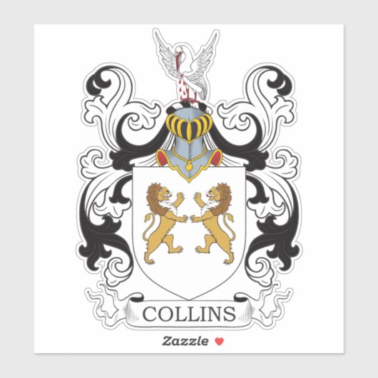 Collins Family Crest Sticker (Vel)