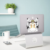 Collins Family Crest Sticker (Laptop op bureau)