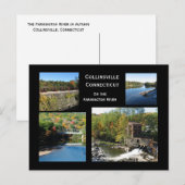Collinsville op de Farmington rivier Briefkaart (Voorkant / Achterkant)