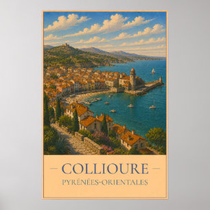 Collioure, France – Vintage Travel Poster