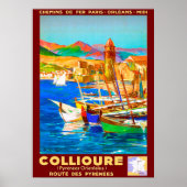 Collioure, Pyreneeën, Frankrijk, schepen op de hav Poster (Voorkant)