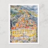 Collodi Toscana Italië Reizen Waterverf Sketch Briefkaart (Voorkant)
