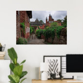 Collonges-la-Rouge, affiche du village rouge (Bureau à domicile)