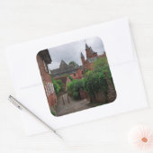 Collonges-la-Rouge, autocollant carré du village r (Enveloppe)