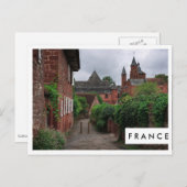 Collonges-la-Rouge, carte postale à cadre blanc (Devant / Derrière)