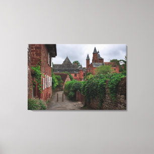 Collonges-la-Rouge, de rode dorpsdoek print