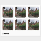 Collonges-la-Rouge, de rode dorpsplein sticker (Vel)