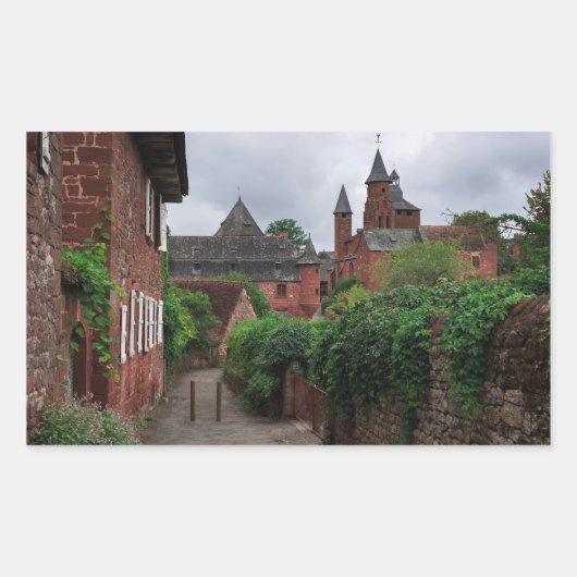 Collonges-la-Rouge, France autocollant rectangulai (Devant)