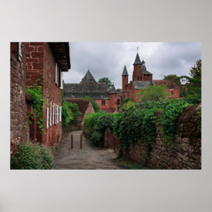 Collonges-la-Rouge, het poster van het rode dorp