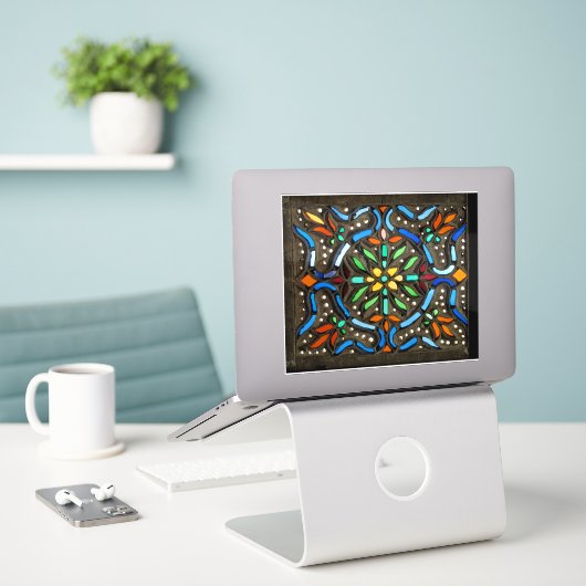 Collorful Ottoman pattern Sticker (Laptop op bureau)