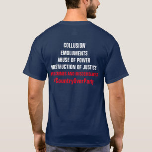 Collusie Emolumenten Obstructie Impeachment T-shirt
