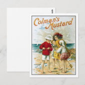 Colman's mosterd Kinderen op de strand Ad Briefkaart (Voorkant / Achterkant)