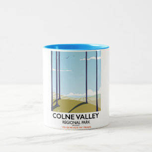 Colne Valley Regional Park Engeland spoorposter Tweekleurige Koffiemok