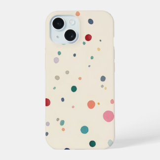  Coloful Circular Dots Case For iPhone 15 Hoesje