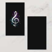 Coloful Treble Clef Musical Notes Art Visitekaartje (Voorkant / Achterkant)