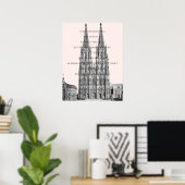 Cologne Dome Cologne Köln Kölsches Grundgesetz Poster (Thuiskantoor)