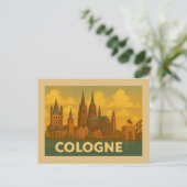 Cologne Germany City Art Briefkaart (Staand voorkant)