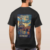 Cologne Germany Travel Poster T-shirt (Achterkant)