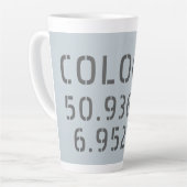 Cologne Latitude Longitude-coördinaten Latte Mok (Linkerhoek)