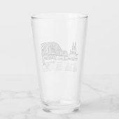 Cologne Panorama avec verre à boire (Dos)