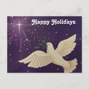 Colombe de la Paix Joyeuses Fêtes - Carte postale