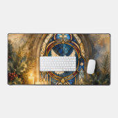 Colombe de Noël en vitrail (Clavier et souris)