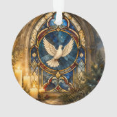 Colombe de Noël en vitrail (dos)