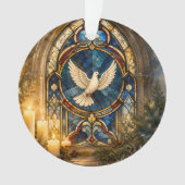 Colombe de Noël en vitrail (devant)