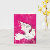 Colombe d'une carte de ~ de femmes (Fleur jaune)