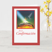 Colombe espagnole de carte de confirmation, bible, (Fleur jaune)