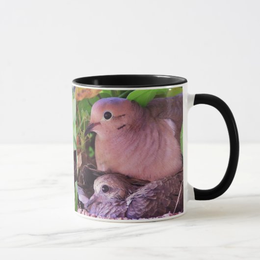 Colombe et maman de deuil Mug de bébé (Droite)