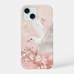 Colombe Tranquille avec Fleurs de Cerisier Étui Té