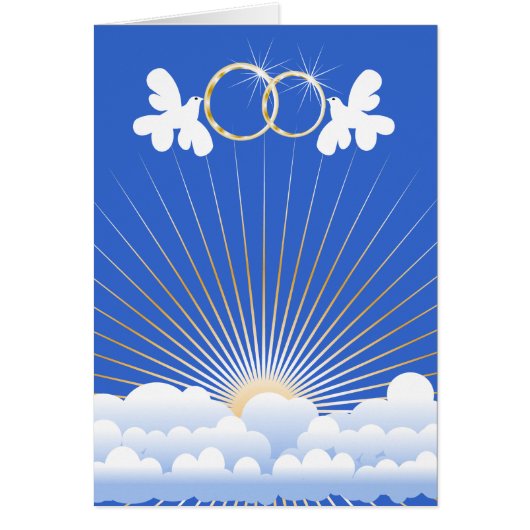 Colombes avec la carte faite sur commande (Devant)