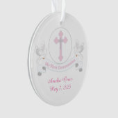 Colombes blanches de première communion avec la (devant)